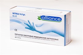 Перчатки Alliance Нитриловые - Cиние